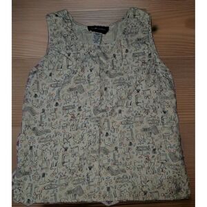 Vintage Sag Harbor Women's 100% Silk Sleeveless Lightweight Career Top Size 8